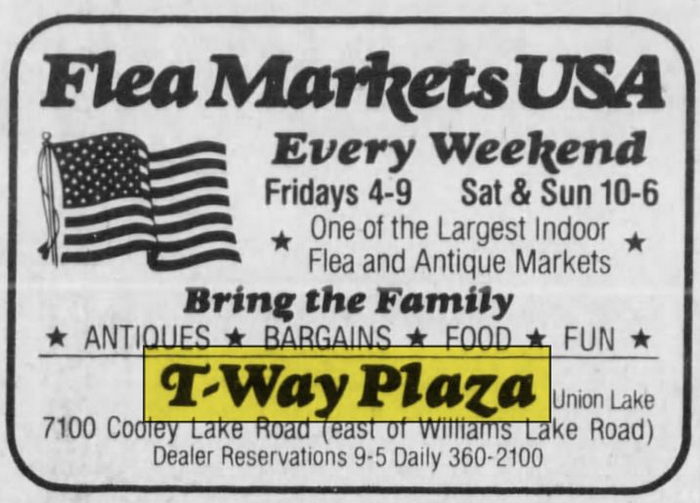 T-Way Plaza - Aug 1982 Ad